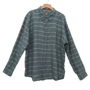 Quiksilver Waterman Collection Shirt Mens XXL Tailored Fit Linen Long Sleeve
